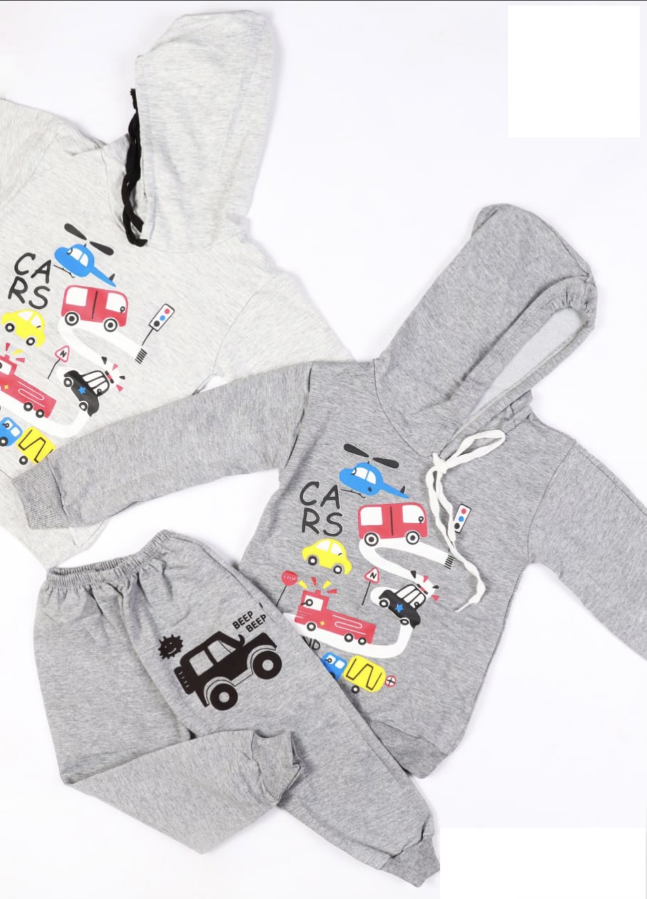 هودی و شلوار پسرانه نی نی مون ٢٣ آستین بلند کلاه دار